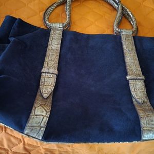 Black suede and Leather breif